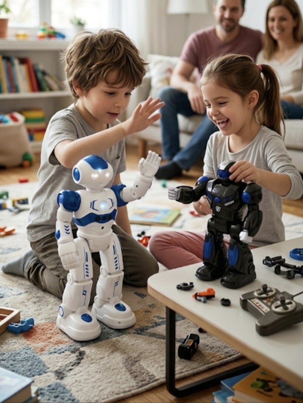 JJRC Cady Wida Gesture Robot & TKSK RoboBuster X Mark II Toy Bundle Lot Set of 2